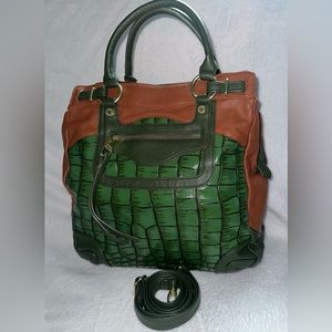 Steve Madden Bag in Brown & Green w/ Removable and Adjustable Crossbody …